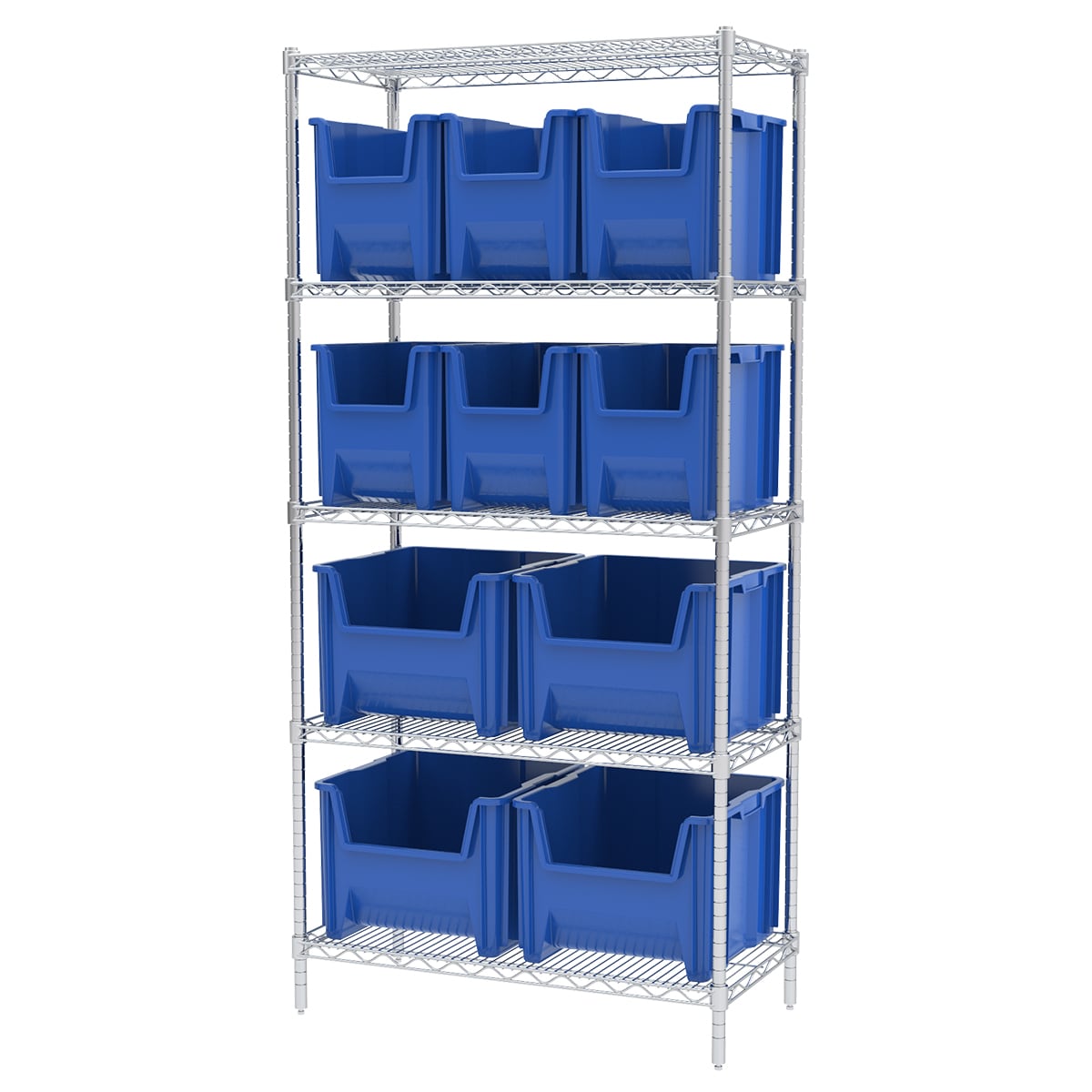 Akro-Mils AWS1836SNS scaffalatura 5 ripiani con 14 box
