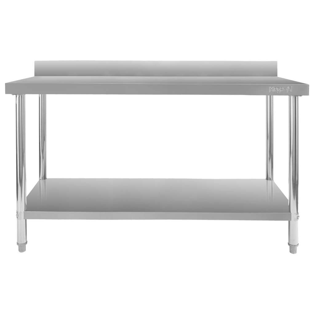 Mega-M X Standard Tavolo Inox 150x70x85 cm con Alzatina