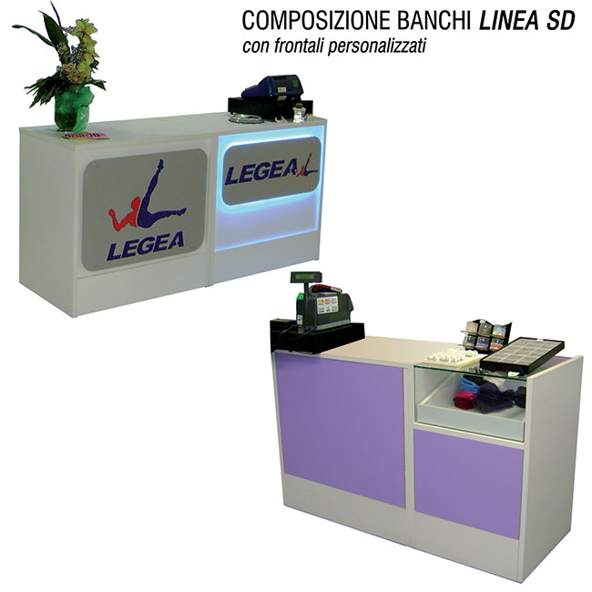 Agosistem SD 60 Banco vetrina 60x60x90 cm vetro temperato