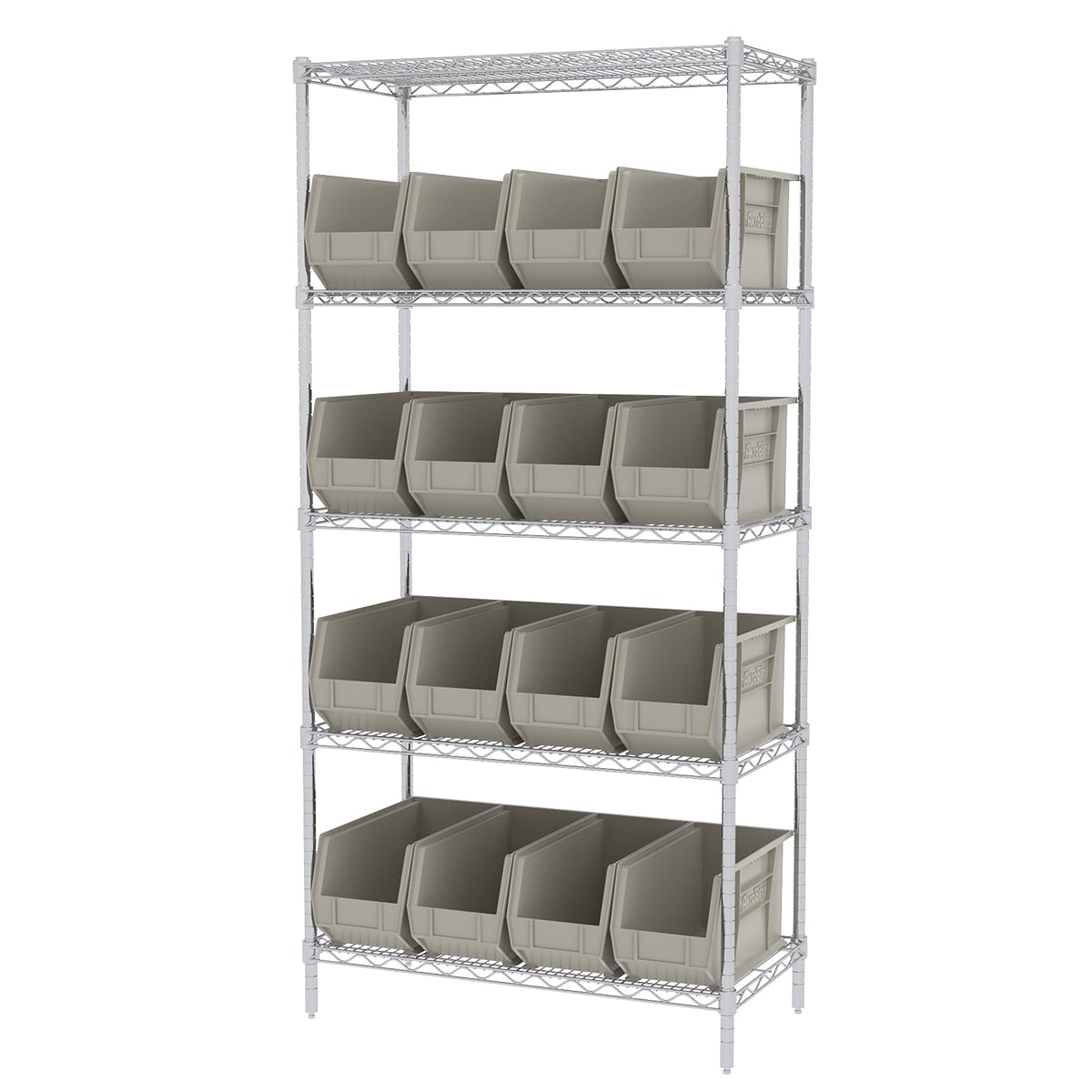 Akro-Mils AWS183630265 scaffale filo 5 ripiani 18 box