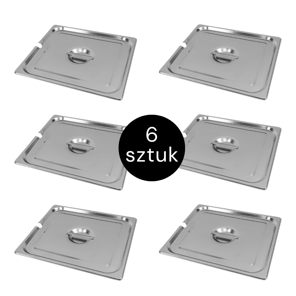 Mega-M Coperchio GN 2/3 Inox 35,3x32,5 Foro Set 6 Pezzi