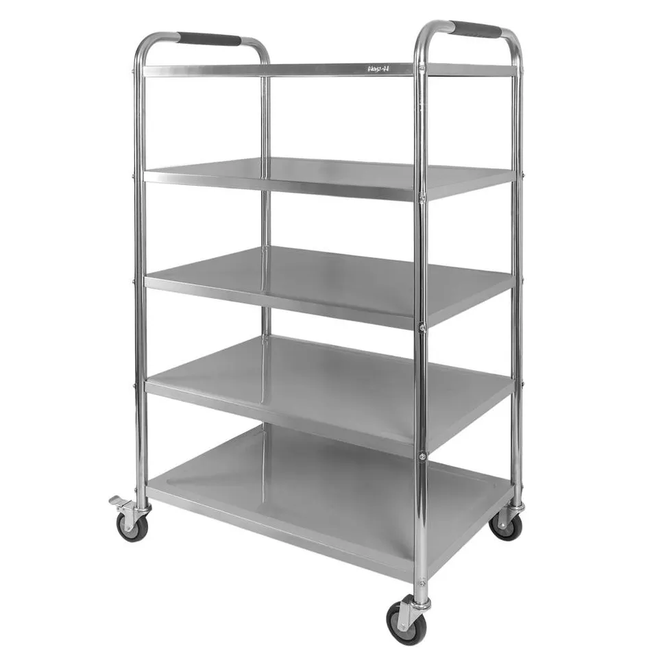 Mega-M X Standard Carrello servizio inox 5 ripiani