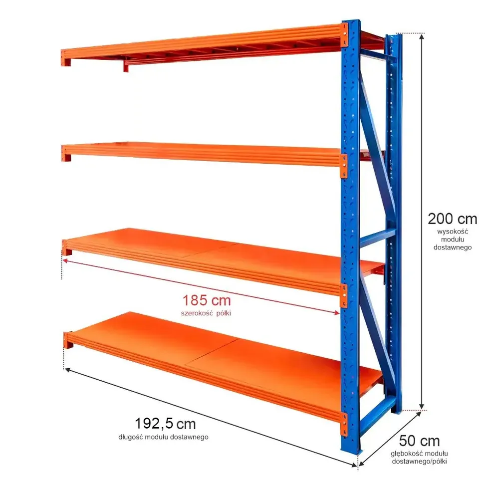 Mega-M Fortis Light scaffale magazzino 200x192,5x50 aggiuntivo