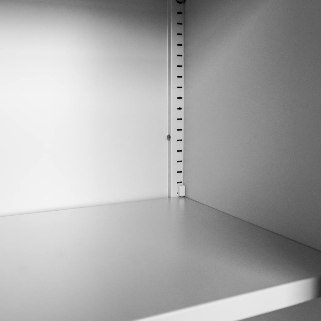 Mega-M Wenus armadio ufficio metallo vetro 90x40x185 grigio