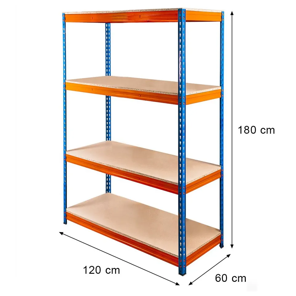 Mega-M Pro Max scaffale magazzino 4 ripiani 180x120x60 blu