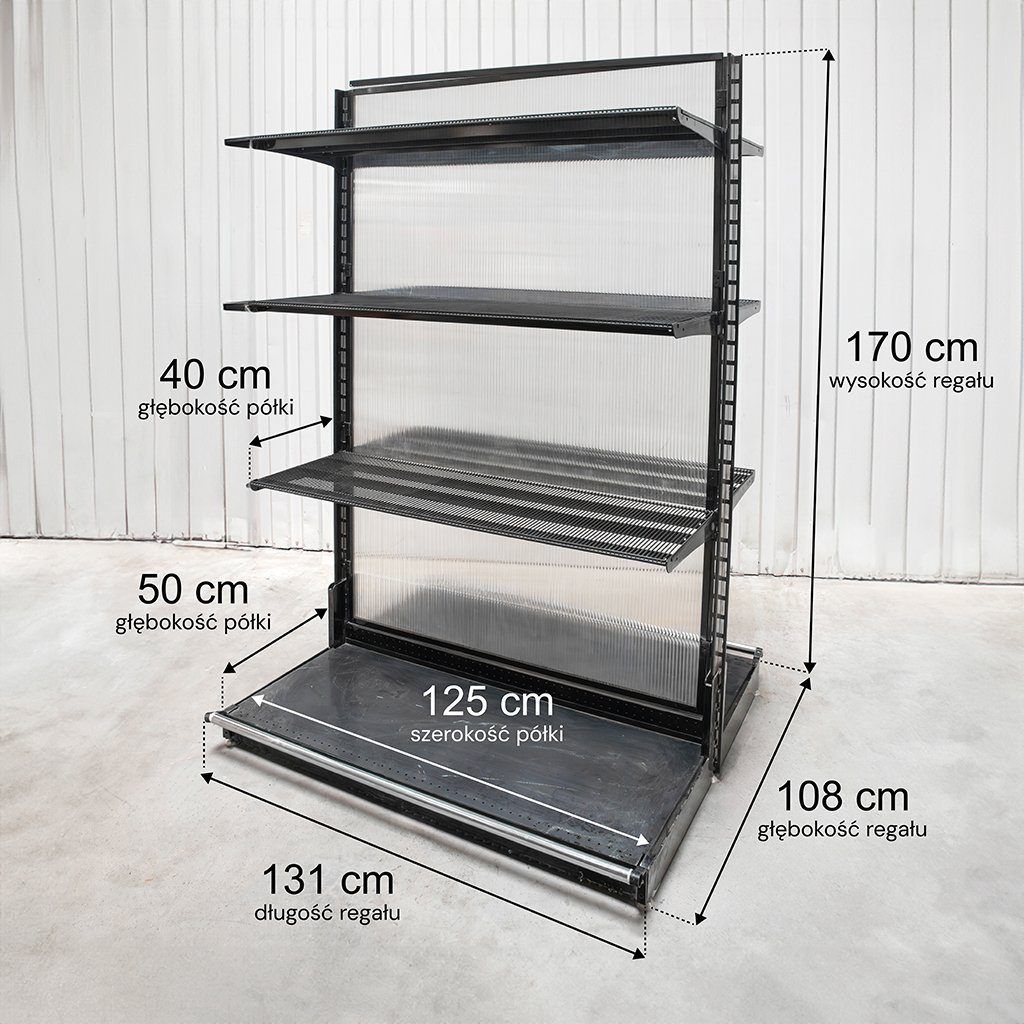 Wireland Solid York scaffale gondola 170x131 cm 6 ripiani