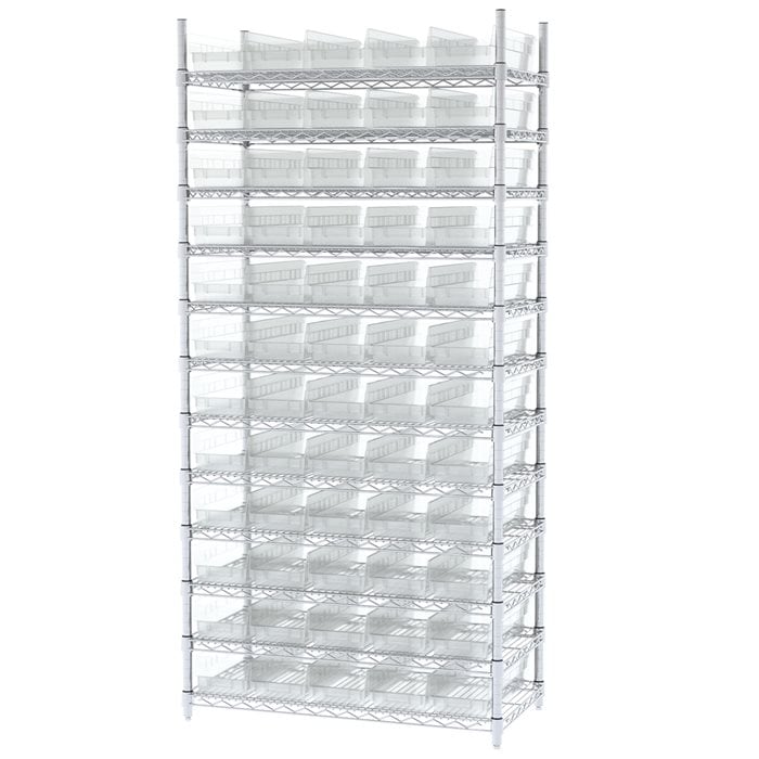 Akro-Mils AWS183630138 scaffale filo 60 box 12 ripiani