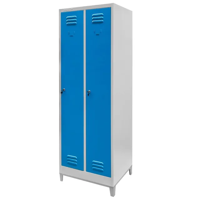 Mega-M S-60 armadietto spogliatoio 2 ante grigio blu