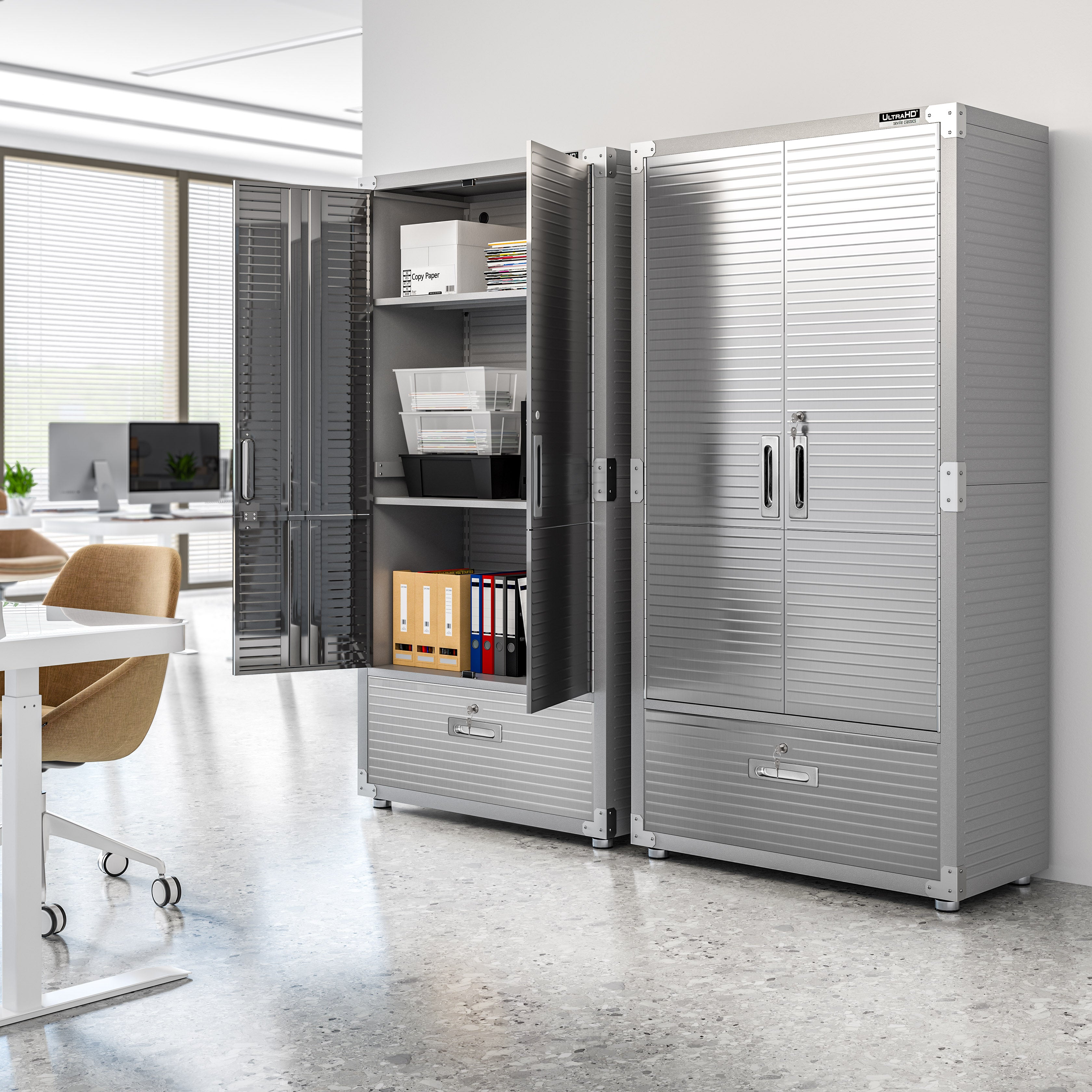 Seville Classics UltraHD UHD16266B armadio acciaio grafite cassetto