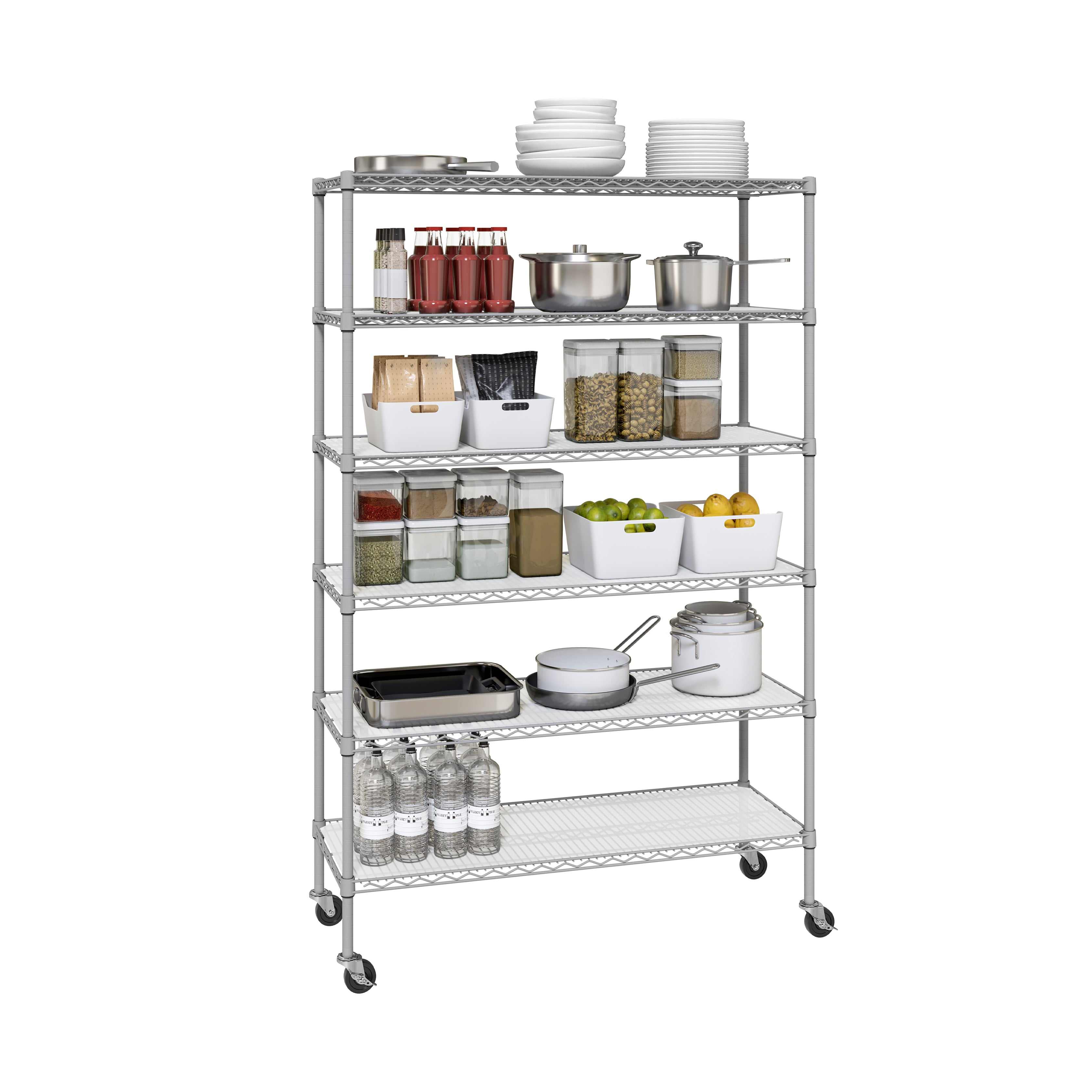 Seville Classics UltraDurable scaffale metallo 6 ripiani 122x46 cm