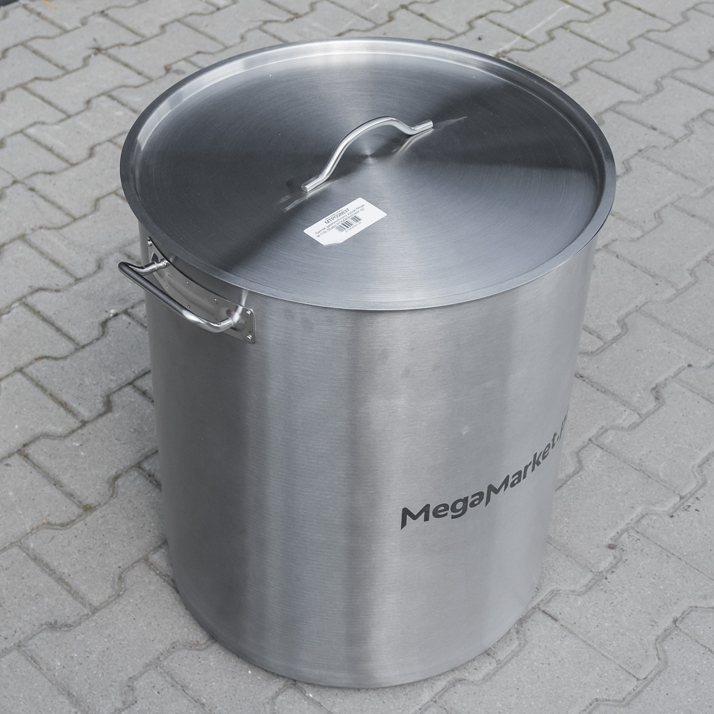 Mega-M Pentolone Inox 115L 50x60 cm con Coperchio