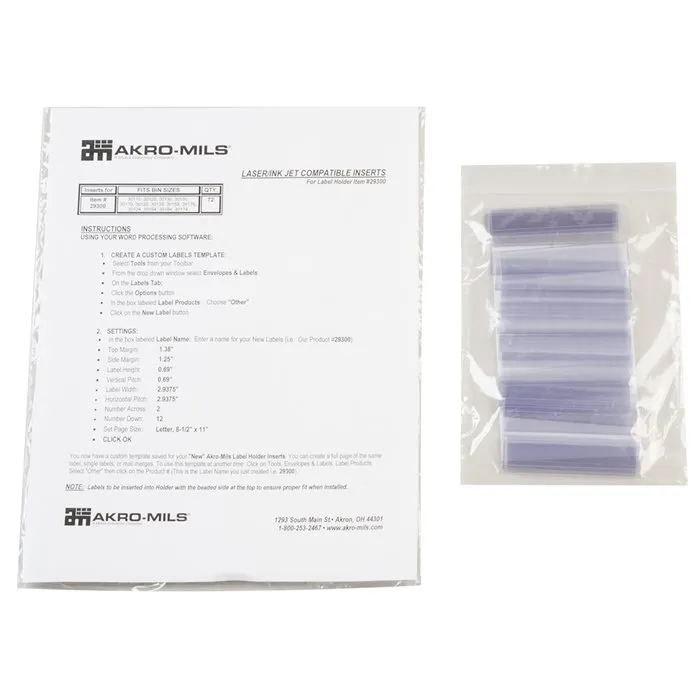 Akro-Mils portacartellini per contenitori scaffale
