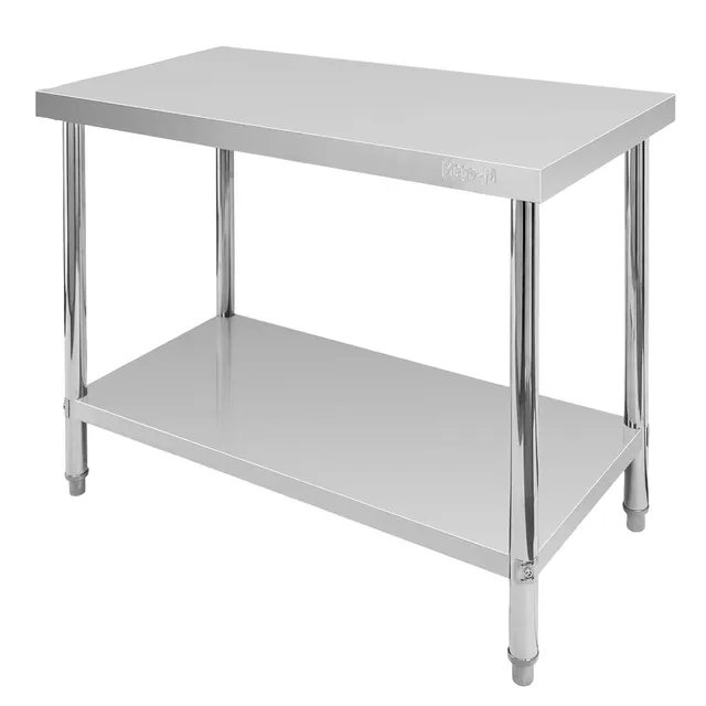 Mega-M X Standard tavolo inox 100x60x85 cm con ripiano