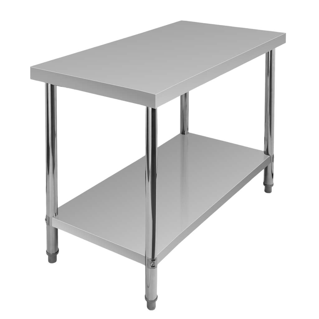 Mega-M X Standard tavolo inox 100x60x85 cm con ripiano