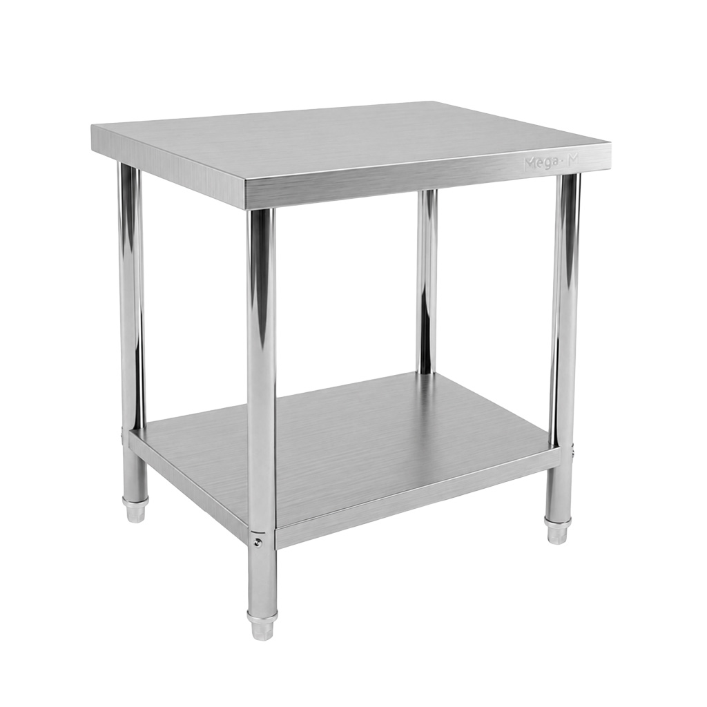 Mega-M X STANDARD Tavolo Inox 80x70x85 cm con Ripiano