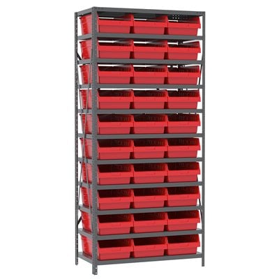 Akro-Mils AS1879018 scaffale metallo 11 ripiani con 32 vaschette