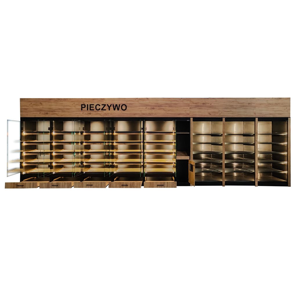 Mega-M scaffale pane aperto 205x100x58 cm rovere kraft LED