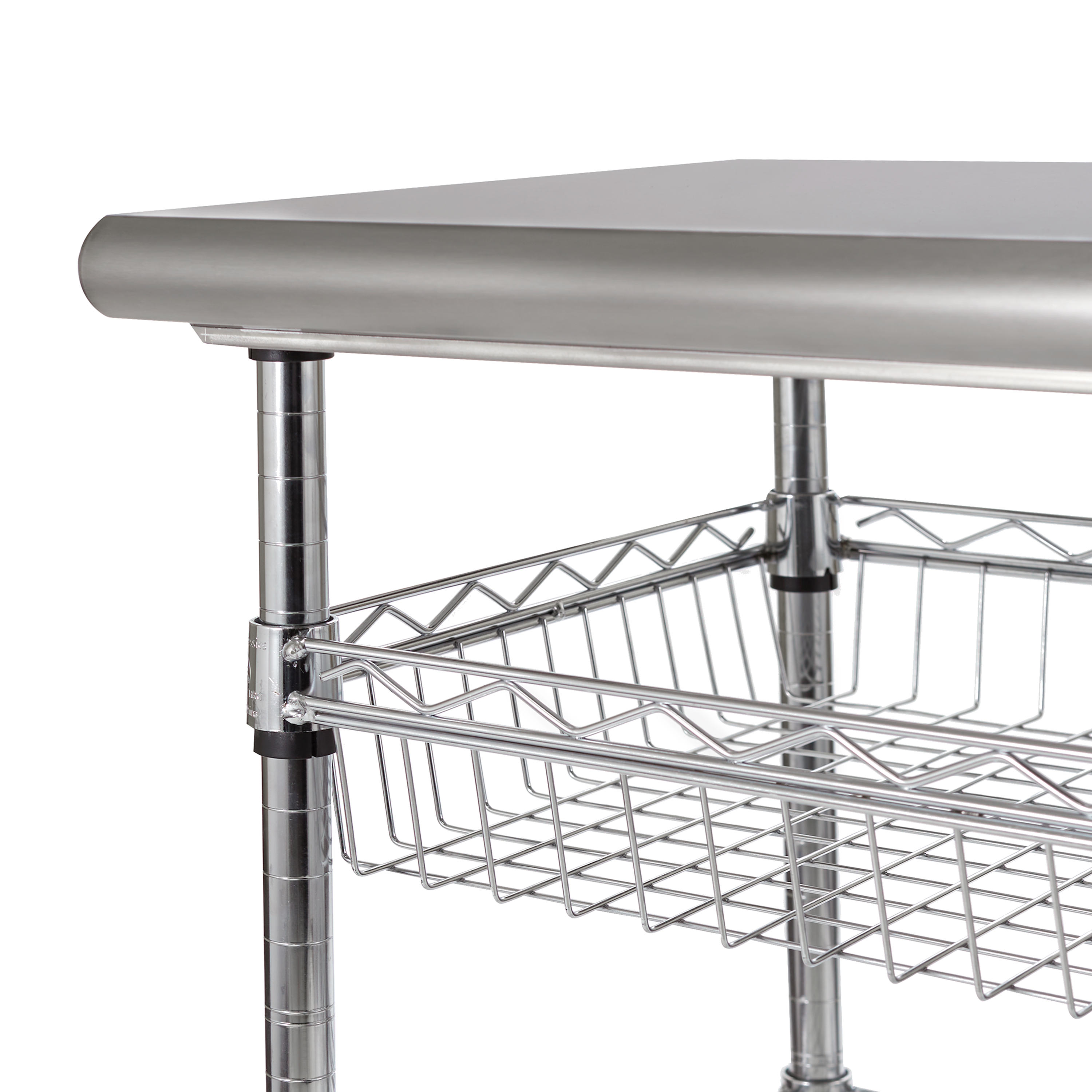 Seville Classics Carrello Tavolo Lavoro Inox 76 cm NSF