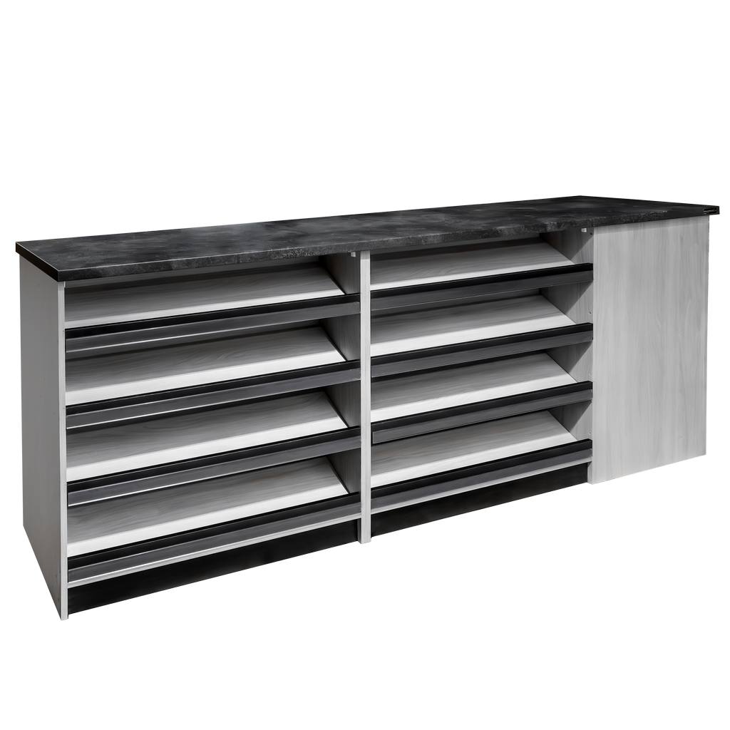 Mega-M H-113 banco cassa negozio 260 cm olmo liberty