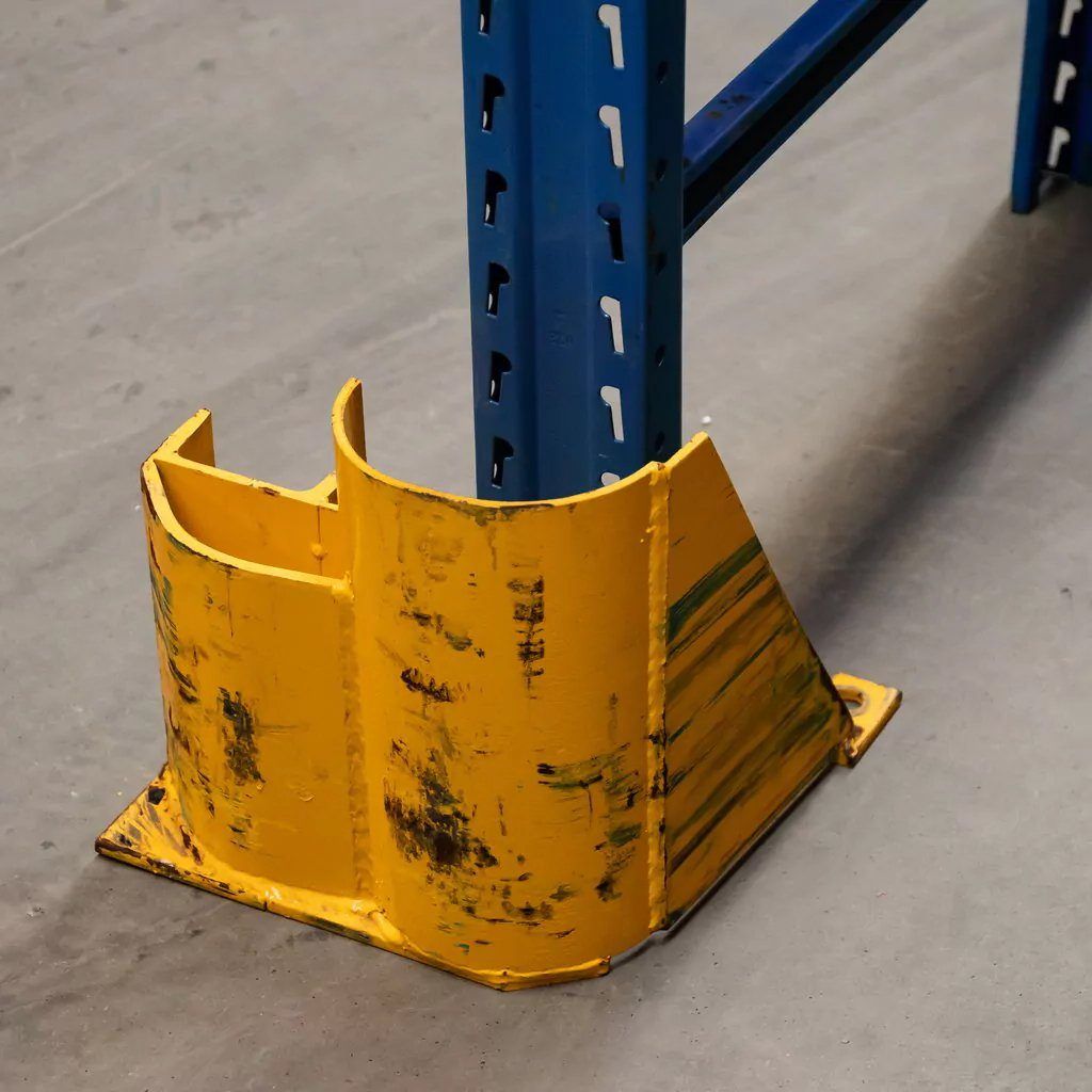 Paracolpi scaffale tipo C H30 frontale destro giallo