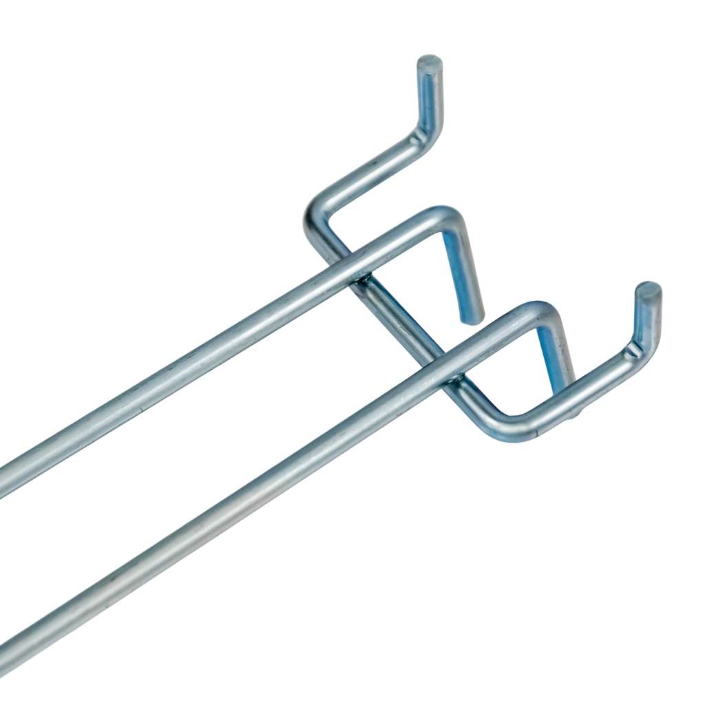 Mega-M gancio doppio euro forato L 20 cm Ø 4 mm zincato