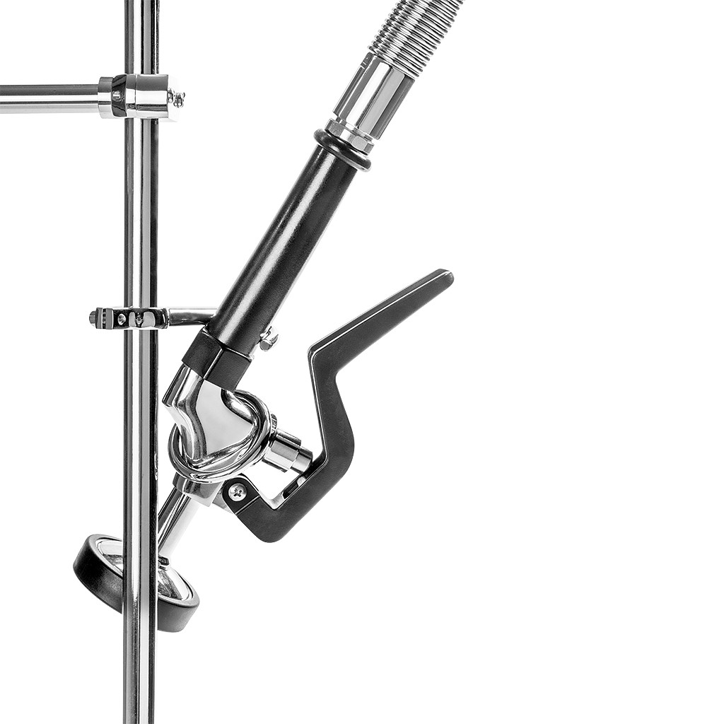 Mega-M batteria gastronomica con doccetta 116 cm ottone