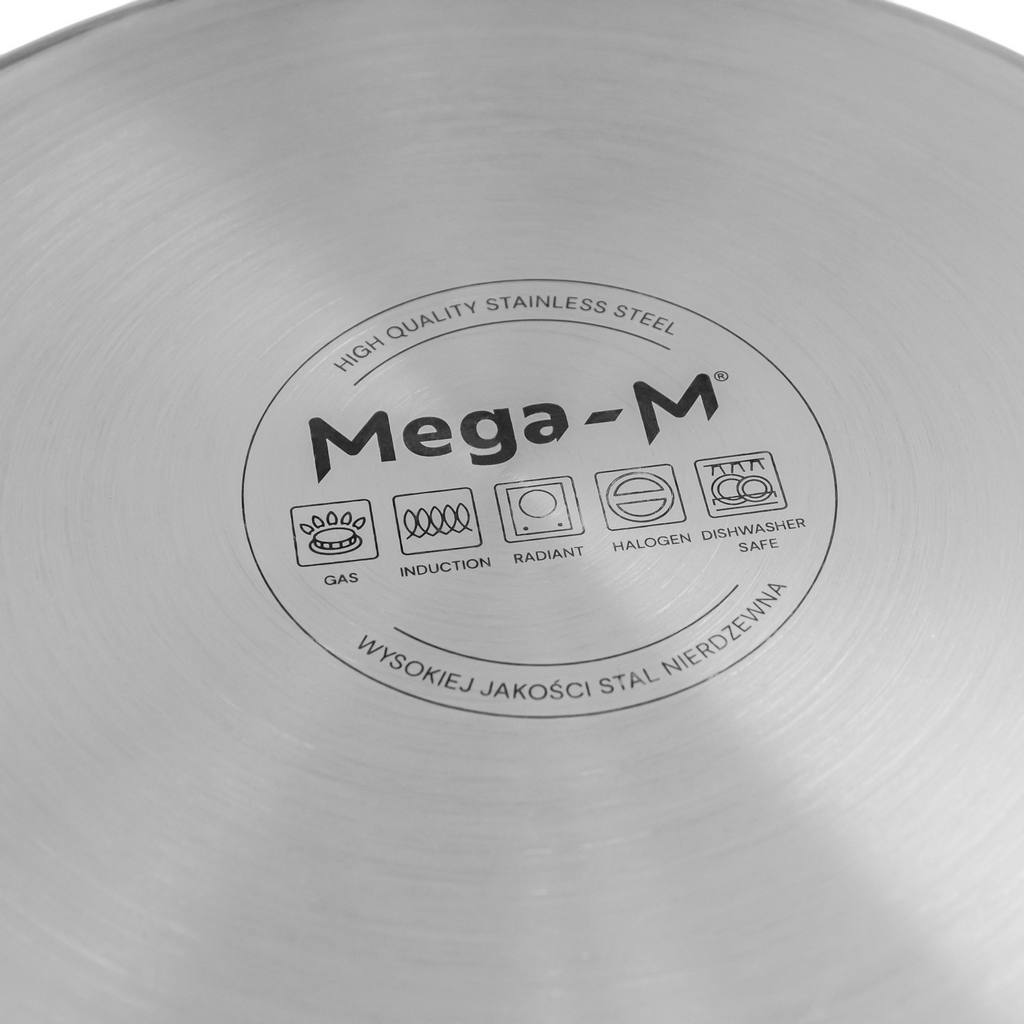 Mega-M Standard pentola inox alta 25L 32x32 cm con coperchio