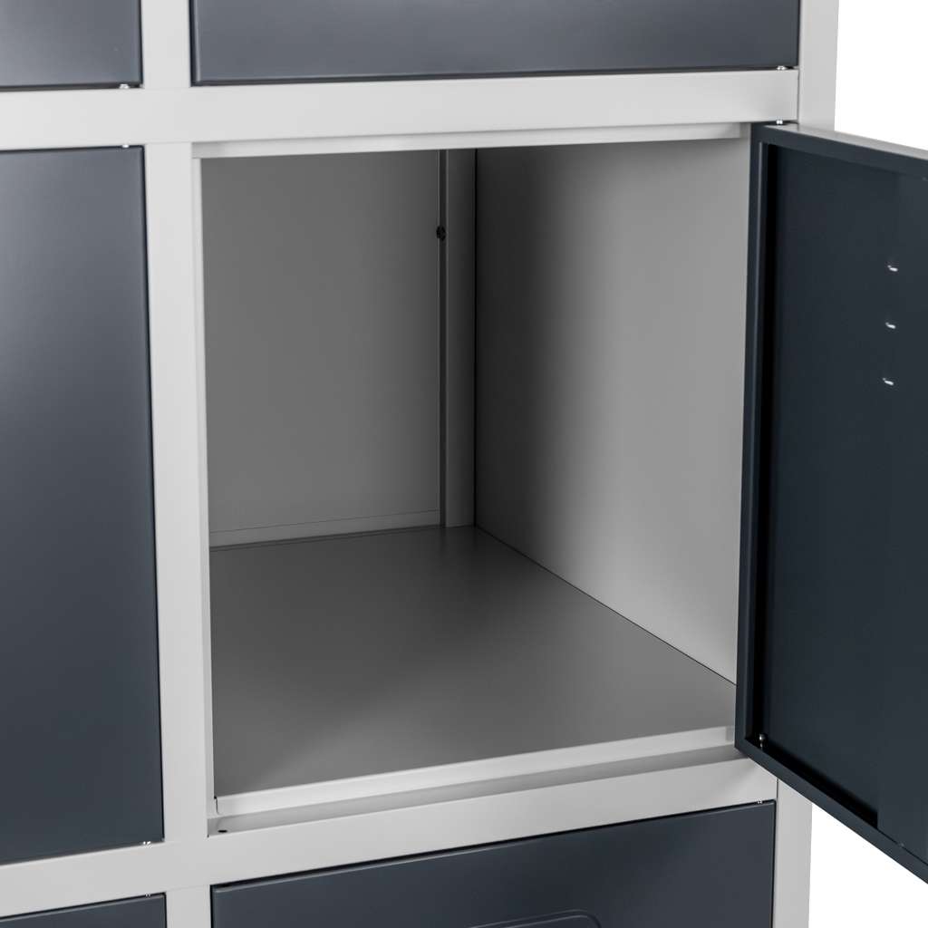 Mega-M armadietto spogliatoio 8 vani 80x50x180 cm grigio