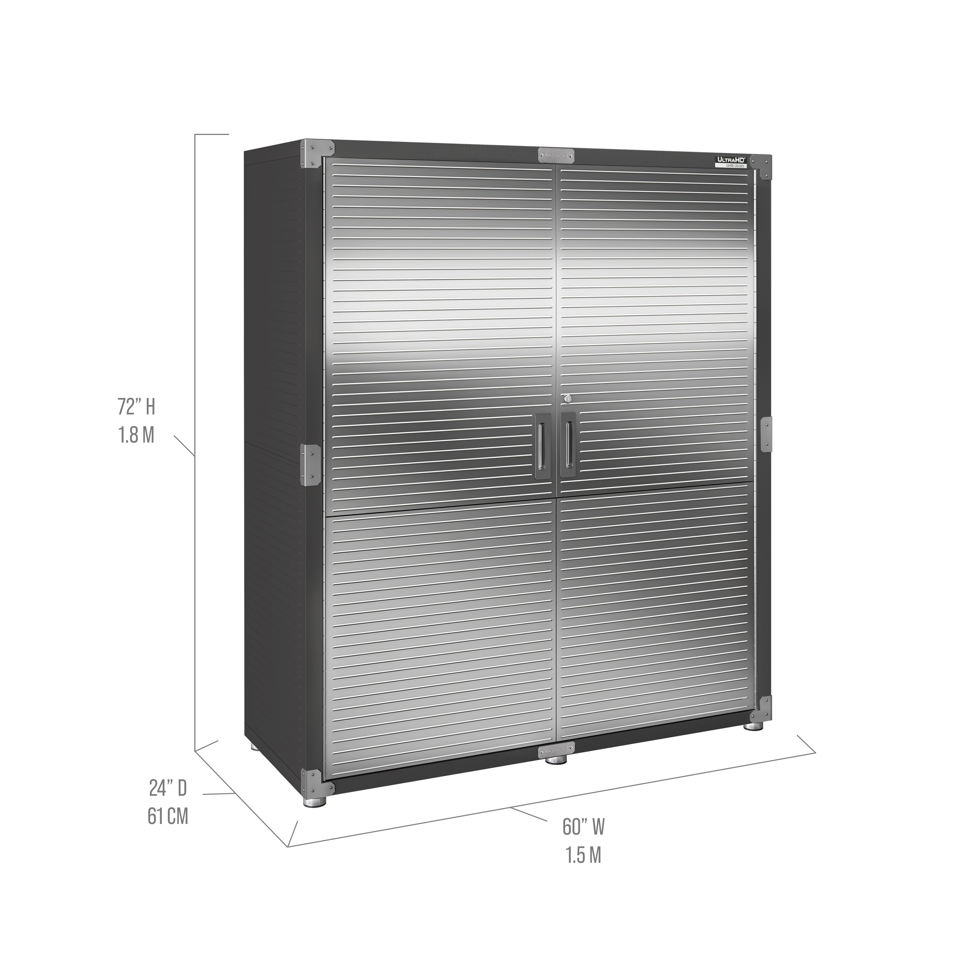Seville Classics UltraHD UHDK20260B Armadio Metallo 60" Graphite