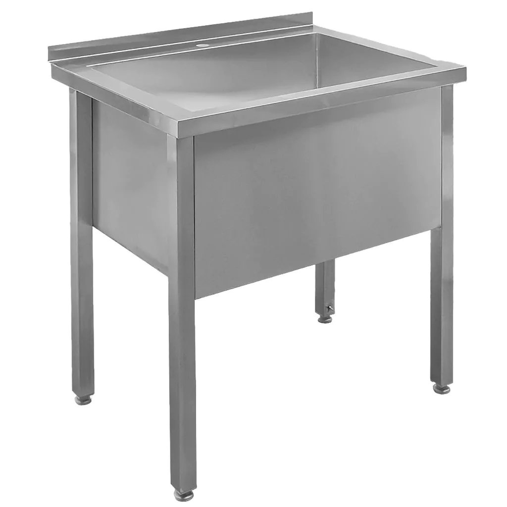 Mega-M lavello inox 1 vasca saldato 70x70x85 cm gastronomia
