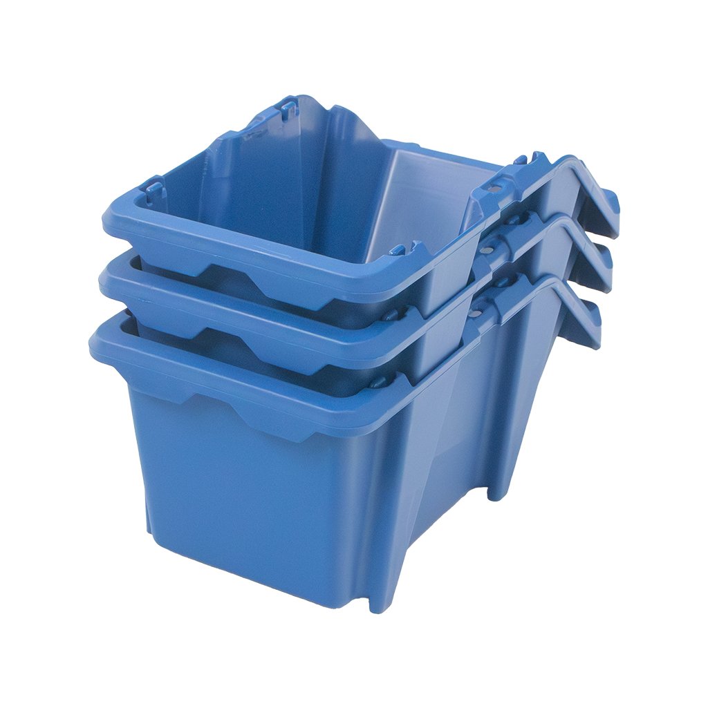 Mega-M M Cassetta Magazzino 20x30x13 cm Blu 5 pz Plastica