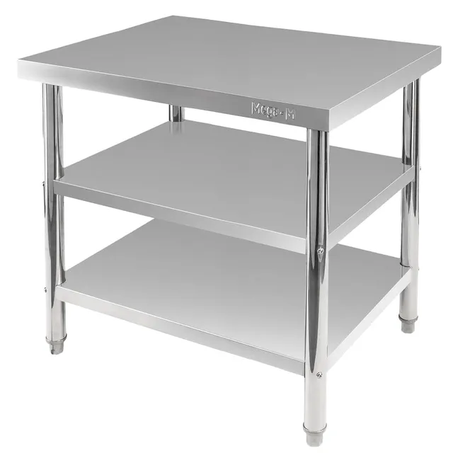 Mega-M X Standard tavolo inox 100x70x85 cm 2 ripiani