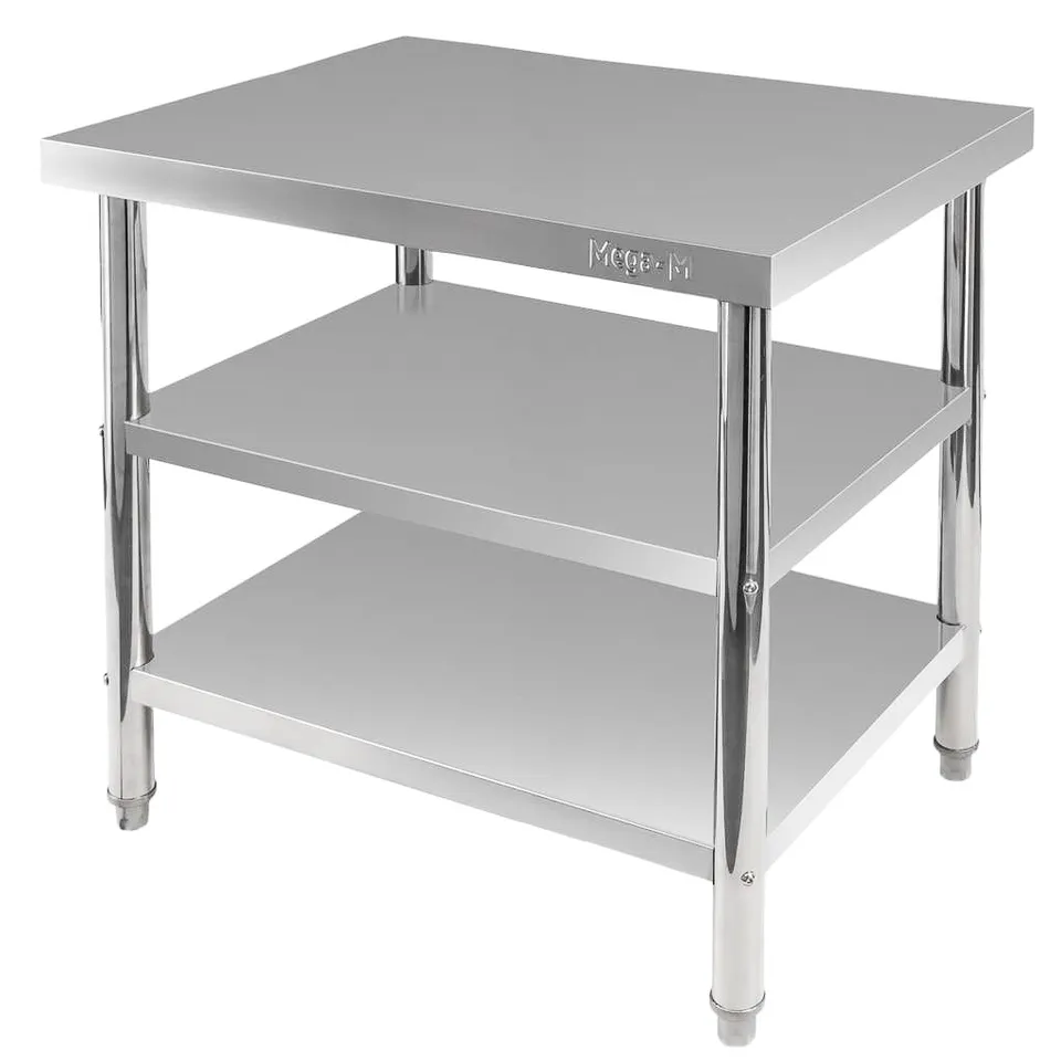 Mega-M X Standard tavolo inox 100x70x85 cm 2 ripiani