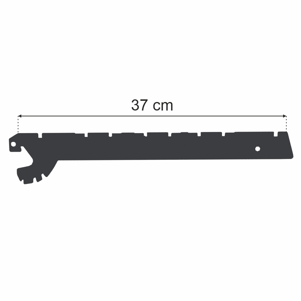 Mega-M Merkury II staffa mensola 37 cm grafite inclinabile