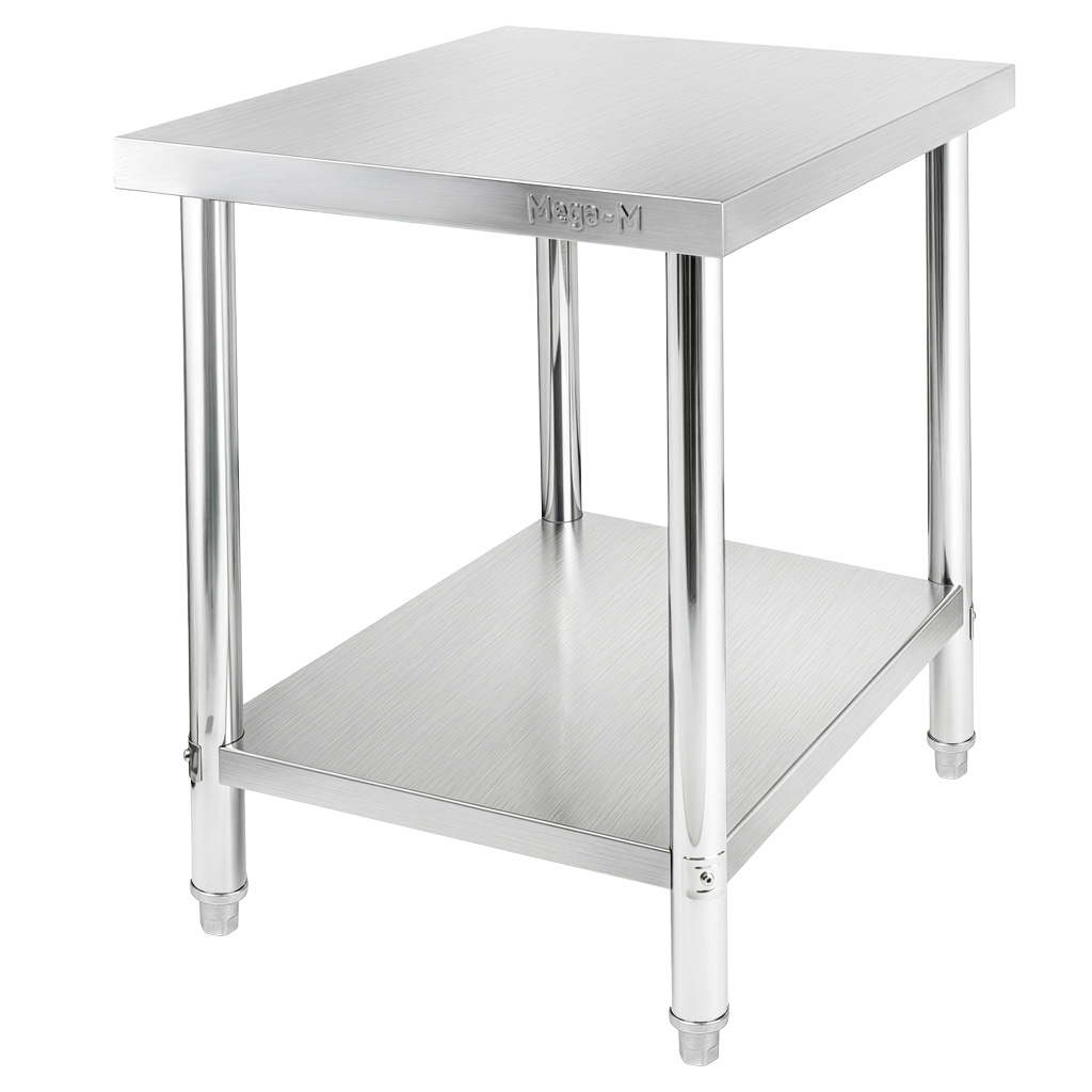 Mega-M X Standard 60x70x85 tavolo inox centrale con ripiano