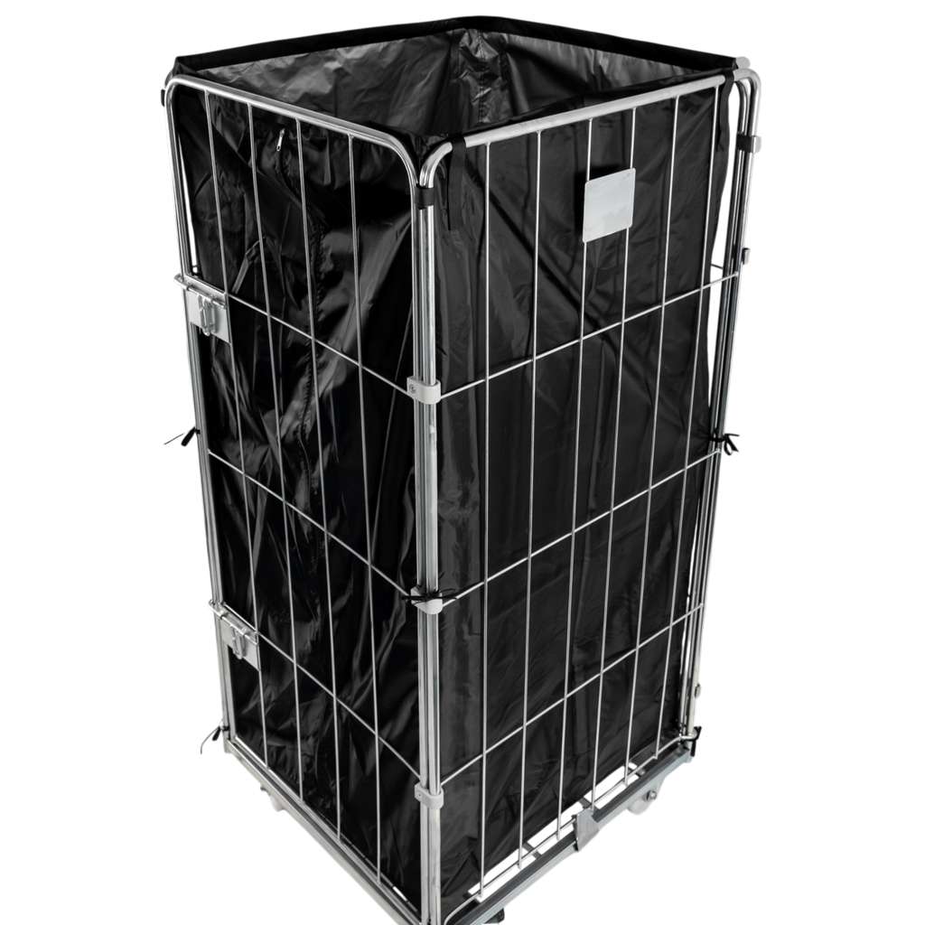 Mega-M Universal roll container a rete zincato con telo 500 kg