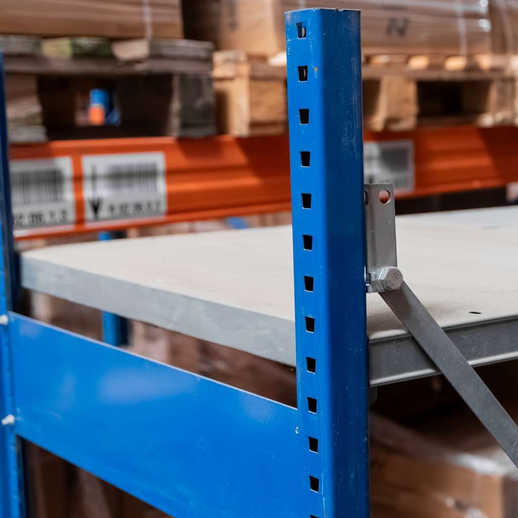 STOW H-200 Scaffale Magazzino 200x130x60 Zincato 4 Ripiani Aggiuntivo