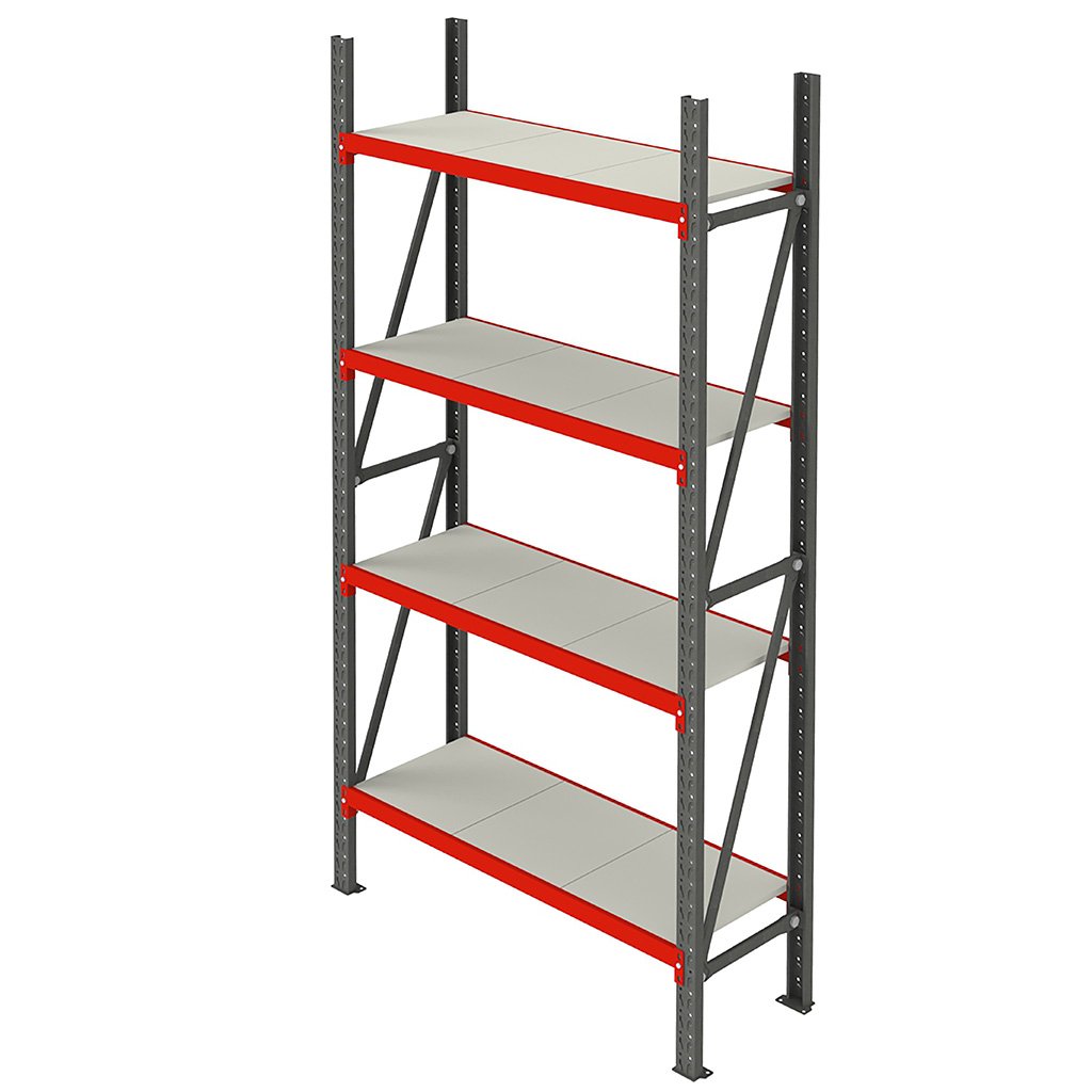 Mega-M Fortis Scaffale metallo 4 ripiani 150x50 modulo base