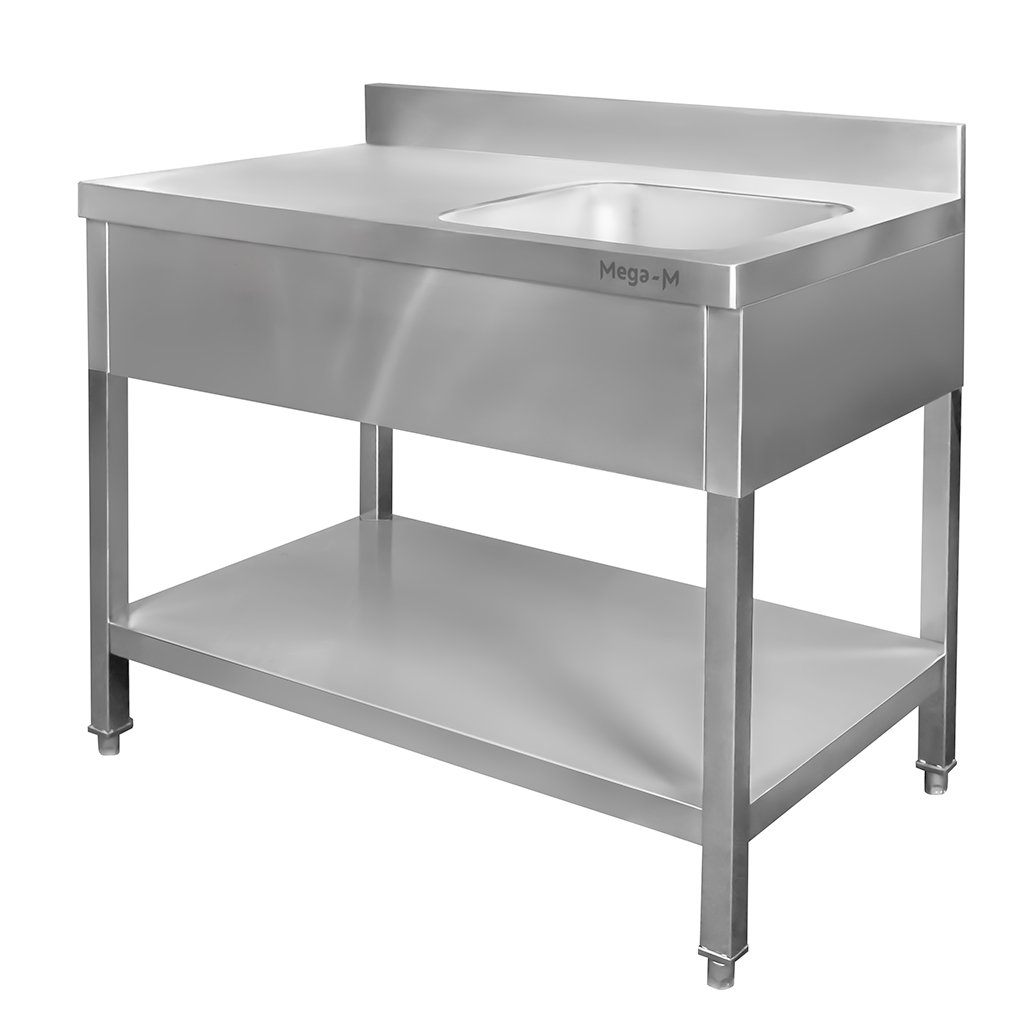 Mega-M lavello inox gastronomico vasca destra 120x70x85 cm