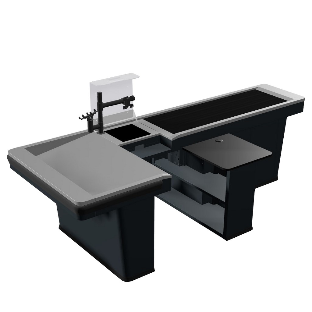 DK BKM2-3400 banco cassa destro grafite 340 cm nastro 180 cm