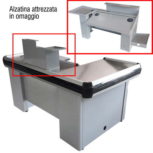 Agosistem banco cassa statico supermarket vasca inox