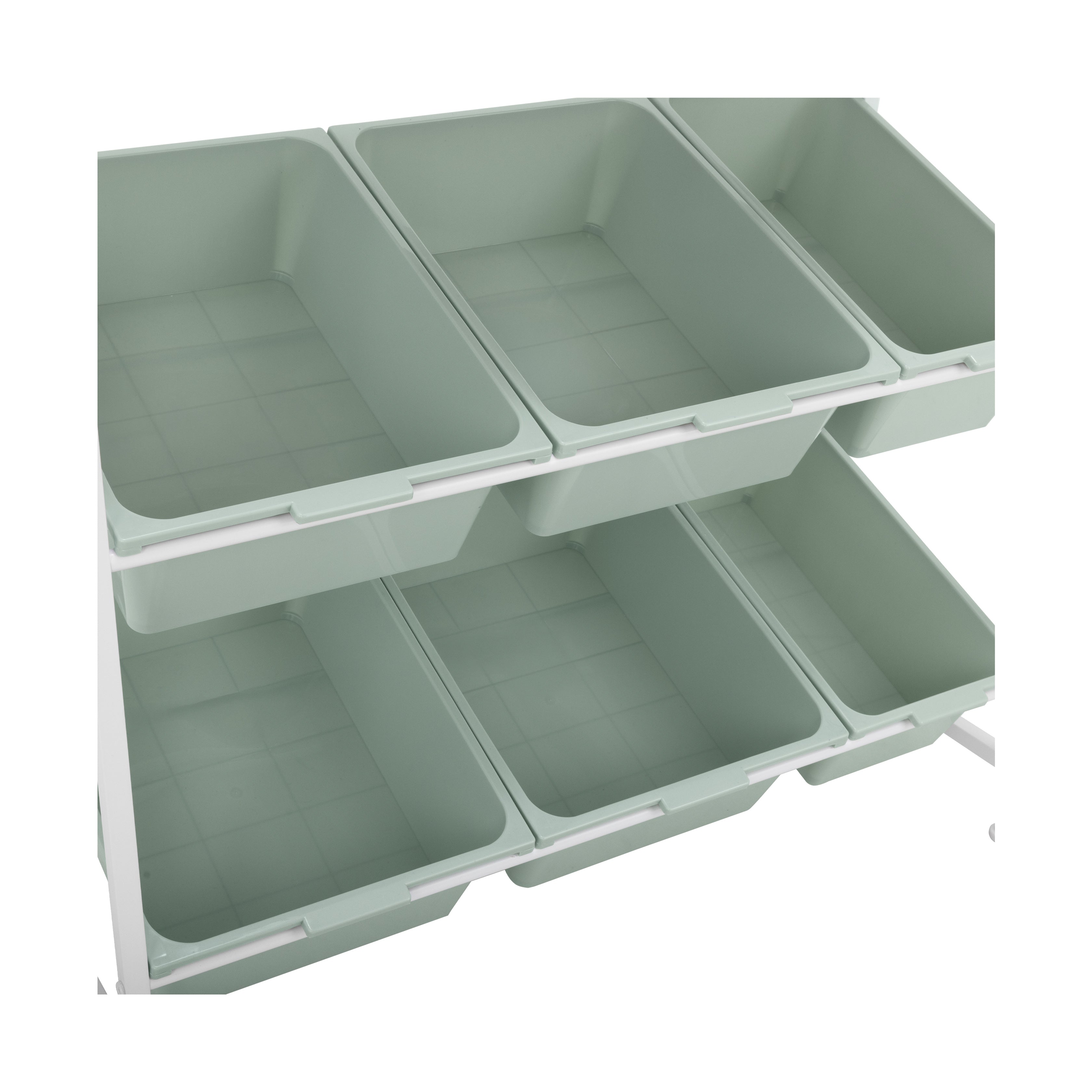 Seville Classics Organizer 6 Vaschette Carrello Bianco