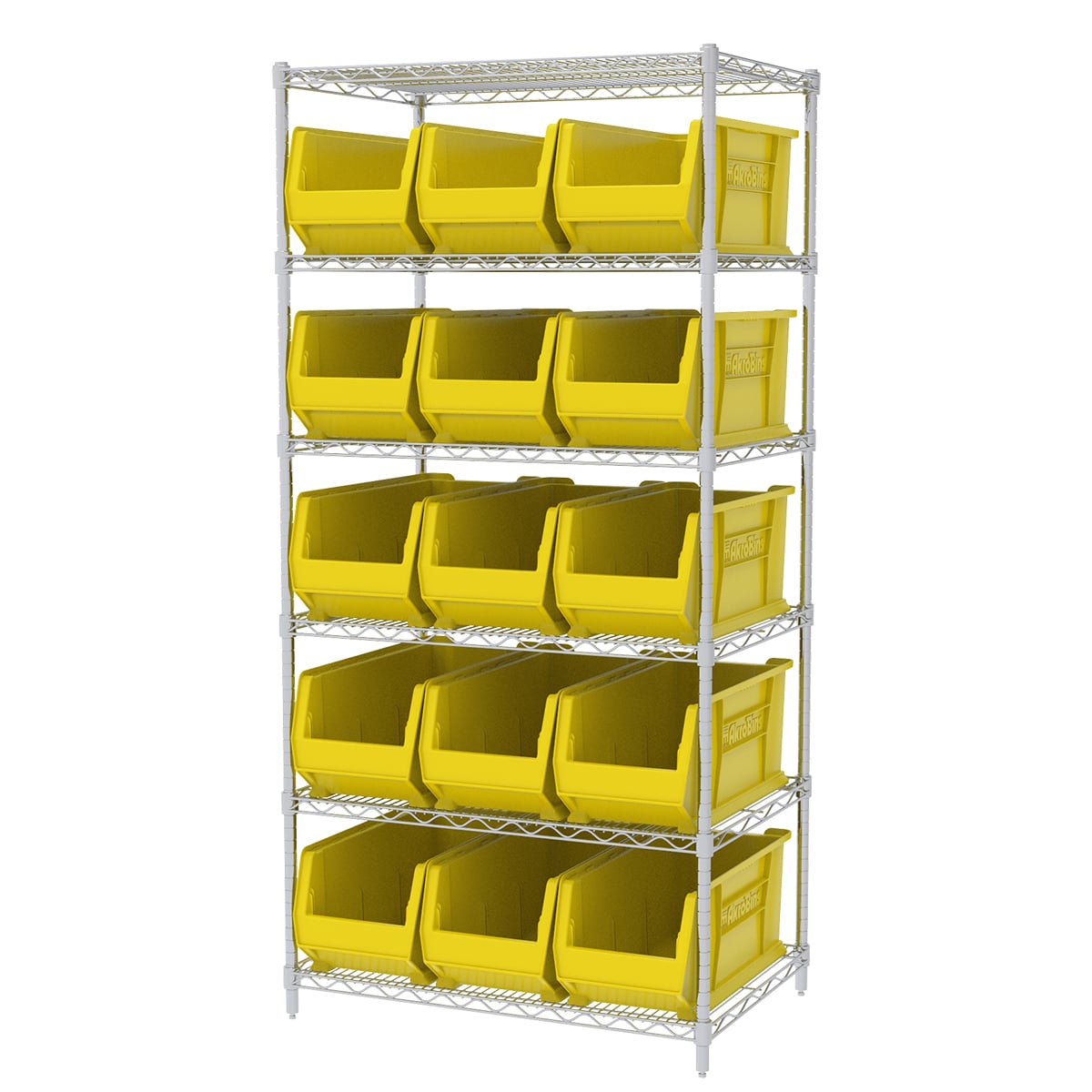 Akro-Mils AWS24360287 scaffale filo 6 ripiani 16 box