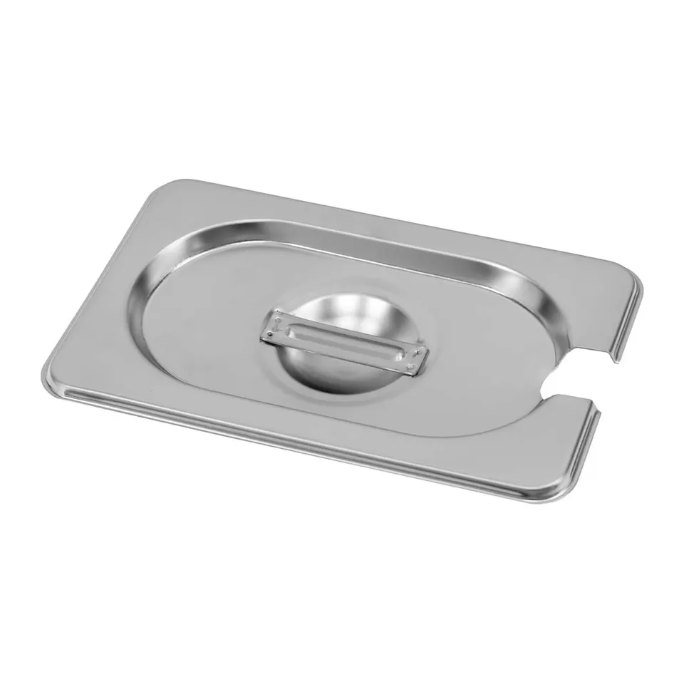 Mega-M GN 1/9 coperchio gastronorm inox con foro mestolo