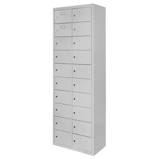 Mega-M 20 scomparti armadietto metallo 60x30x180 grigio