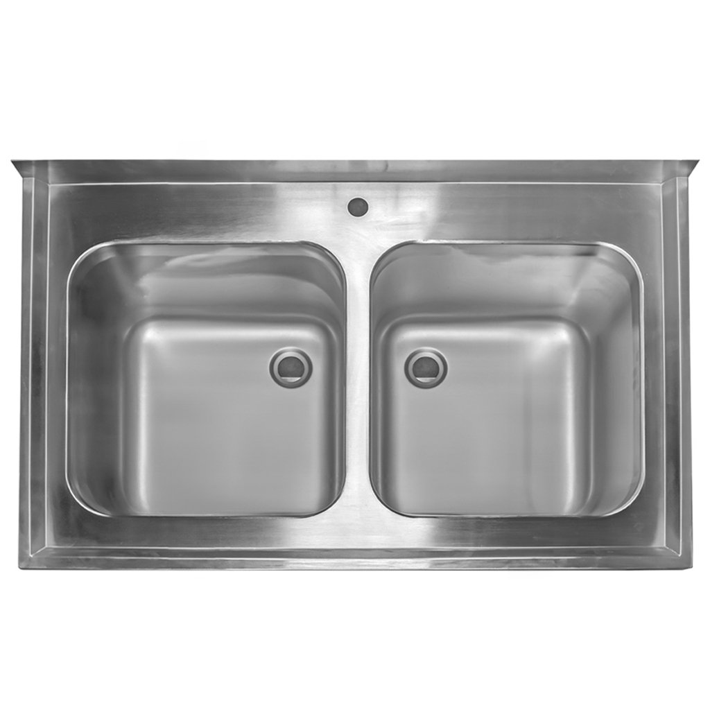 Mega-M lavello gastronomico 2 vasche 140x70x85 inox saldato