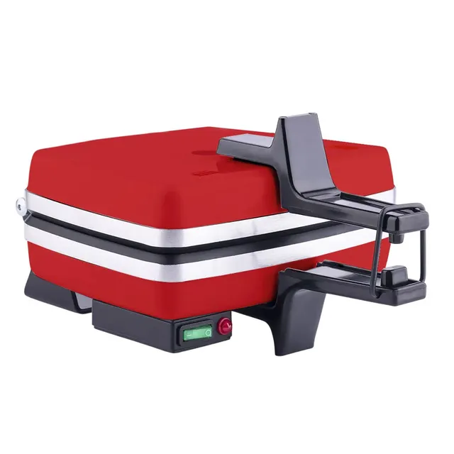 Goffriera Dezal Babel Mini bubble rossa 1300W piastra 18,5x17 cm
