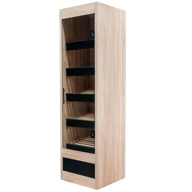 Mega-M Espositore Pane con Vetro Rovere Sonoma H205 cm