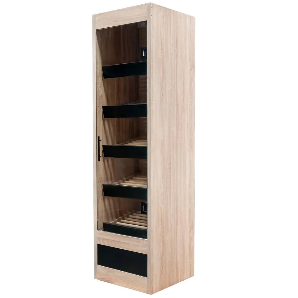 Mega-M Espositore Pane con Vetro Rovere Sonoma H205 cm