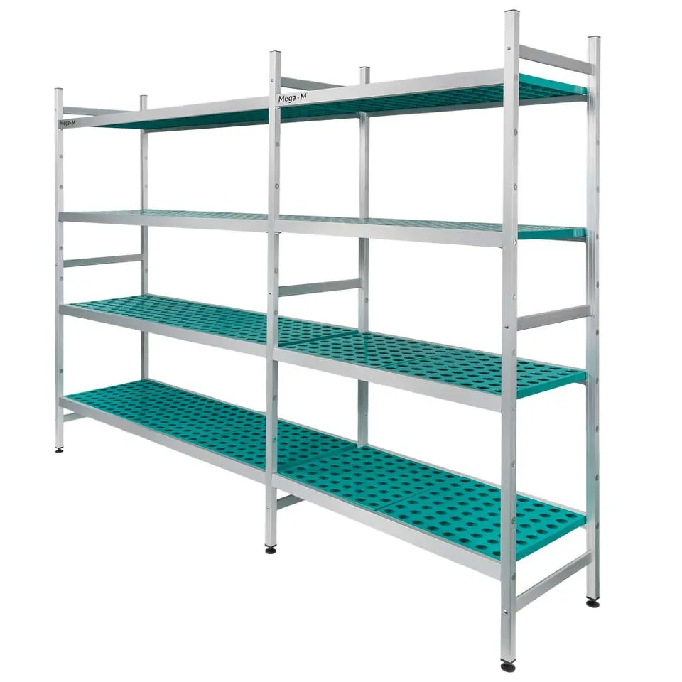 Mega-M Alufri 248x50x180 scaffale alluminio 4 ripiani PP